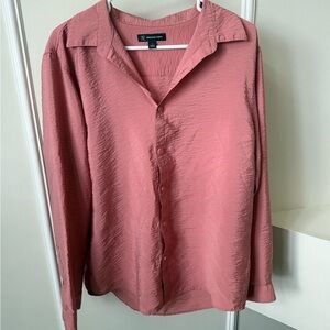 INC International Concepts Pink Casual Button Down Shirt